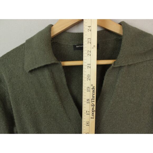 Banana Republic Collared Pullover Sweater - Olive Green - Medium - Picture 8 of 8